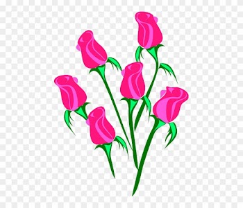 Bouquet Of Flowers Cartoon - Clip Art Rose Flowers