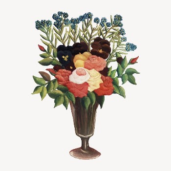 Bouquet of flowers collage element, | Free PSD Illustration - rawpixel