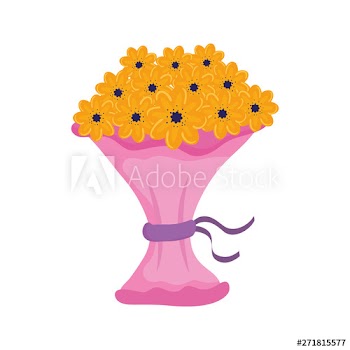 bouquet of flowers icon vector illustration
