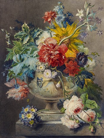 Bouquet of Flowers in a Vase (after 1802)… | Free public domain illustration