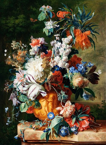 Bouquet of Flowers in an Urn (1724) in high resolution by Jan van Huysum. Original from the Los Angeles County Museum of Art. Digitally enhanced by rawpixel.