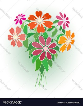 Bouquet of flowers vector image