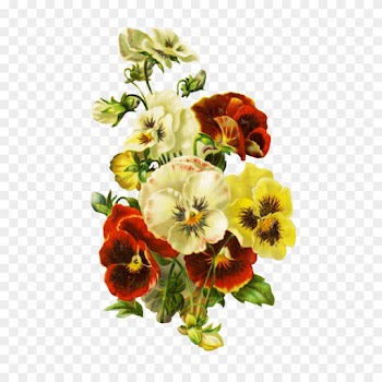 Bouquet Of Pansies - Wedding Invitation
