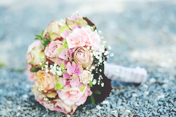 Bouquet of Pink-and-white Petaled Flowers