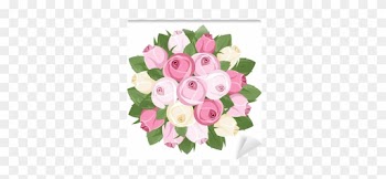 Bouquet Of Pink And White Rose Buds - Rose