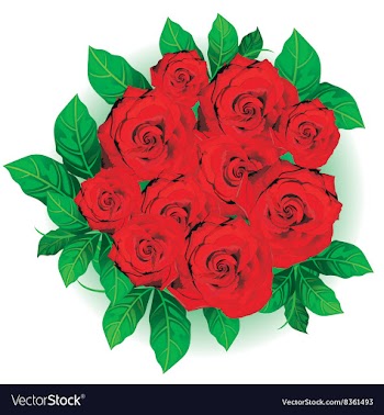 Bouquet of Red Roses vector image