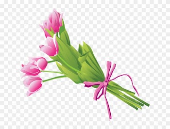 Bouquet Of Tulips - Flower Bouquet Clip Art Png