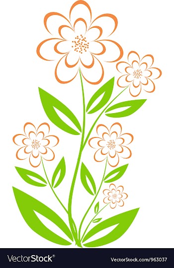 Bouquet on white vector image
