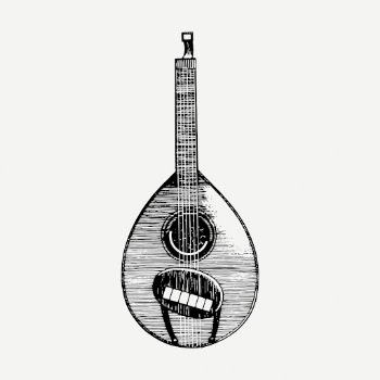 Bouzouki drawing, musical instrument illustration | Free PSD - rawpixel