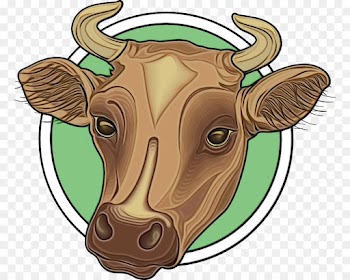 bovine head cartoon horn snout