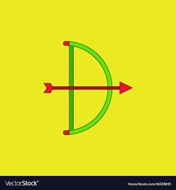 Bow and arrow icon in flat style vector image