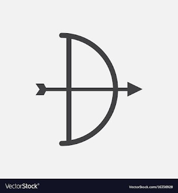Bow and arrow icon in flat style vector image