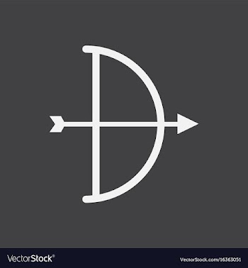Bow and arrow icon in flat style vector image