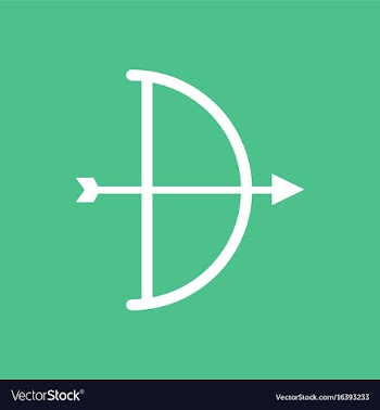 Bow and arrow icon in flat style vector image