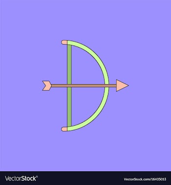 Bow and arrow icon in flat style vector image
