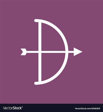 Bow and arrow icon in flat style vector image