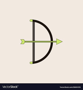 Bow and arrow icon in flat style vector image