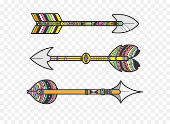 Bow and arrow Tribe Clip art - Tribal vector arrows 