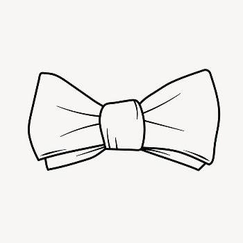 Bow doodle collage element, cute | Free Vector Illustration - rawpixel