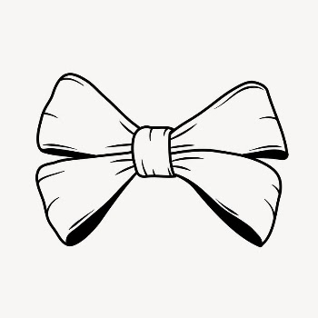 Bow doodle collage element, cute | Free Vector Illustration - rawpixel