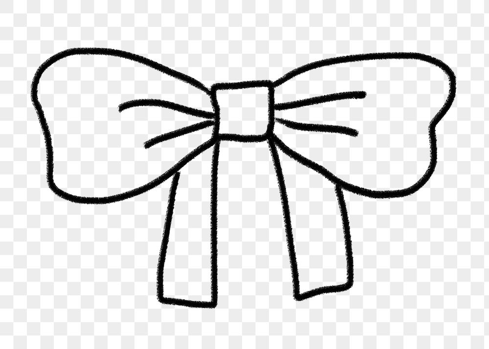 Bow doodle png sticker, cute | Free PNG - rawpixel