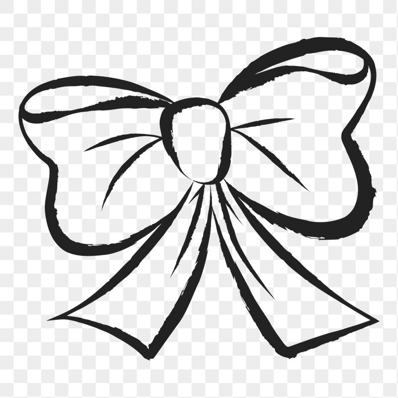 Bow png sticker, cute doodle | Free PNG Illustration - rawpixel