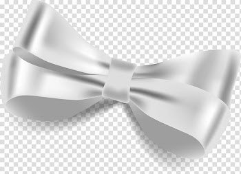 Bow tie Butterfly White Ribbon, Beautiful white bow tie transparent background PNG clipart