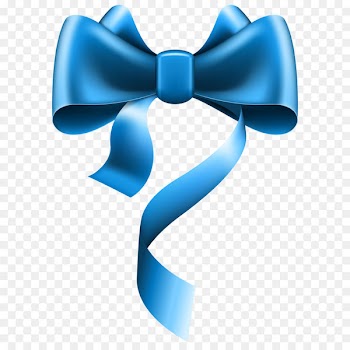 Bow tie Neck Ribbon Blue - Blue Bow Transparent PNG Image 
