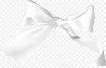 Bow tie White Neck Pattern - White ribbon bow 