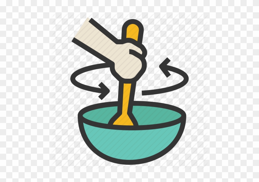 Bowl, Food, Mix, Spatula, Stir Icon - Stir Png