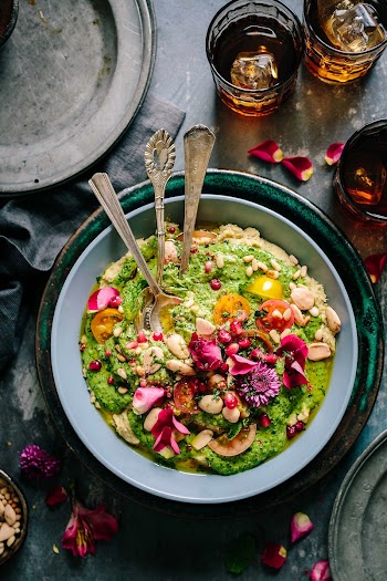 Bowl of green pesto dip | Free Photo - rawpixel