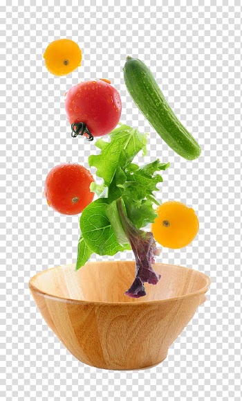 Bowl of vegetables illustration, Junk food Nutrient Healthy diet Eating, Vegetables fly transparent background PNG clipart