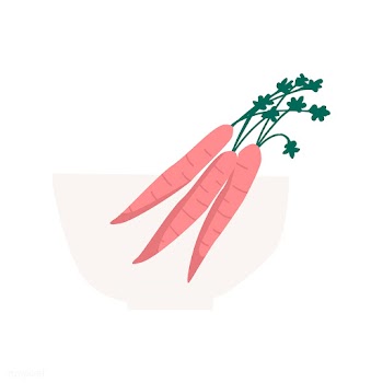 Bowl with carrots healthy ingredient vector | Free stock vector - 516619