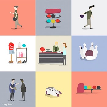 Bowling activity illustration collection | Free stock vector - 384885
