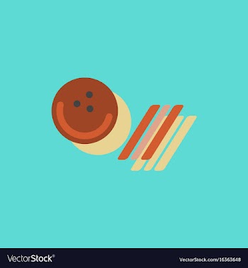 Bowling ball icon in sticker style stock vector image