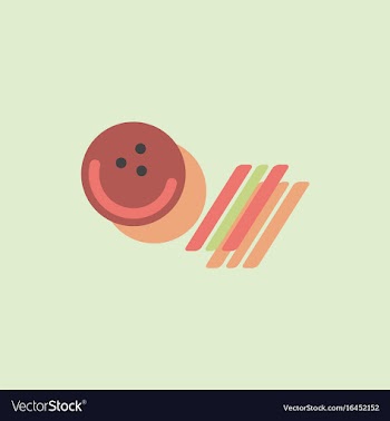 Bowling ball icon in sticker style stock vector image