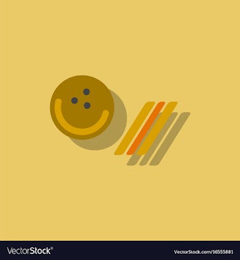 Bowling ball icon in sticker style stock vector image
