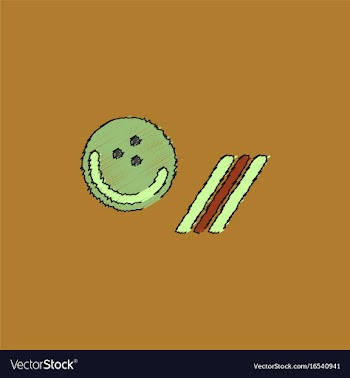 Bowling ball icon stock in hatching style vector image
