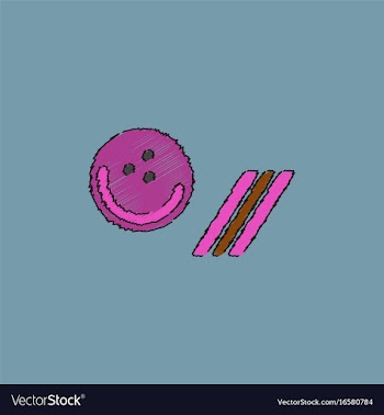 Bowling ball icon stock in hatching style vector image