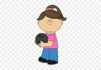 Bowling Clipart Cute - Girl Bowling Clip Art