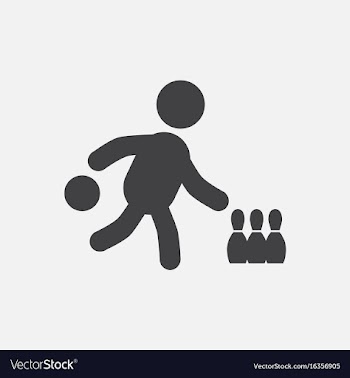 Bowling game pin ball design flat stock vector image