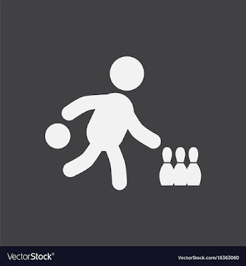 Bowling game pin ball design flat stock vector image