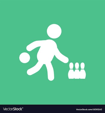 Bowling game pin ball design flat stock vector image