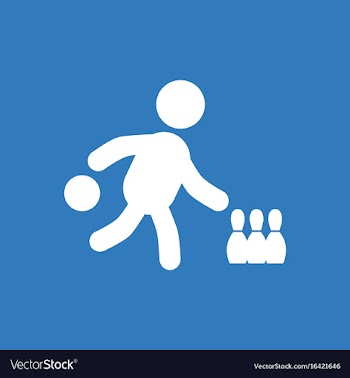 Bowling game pin ball design flat stock vector image