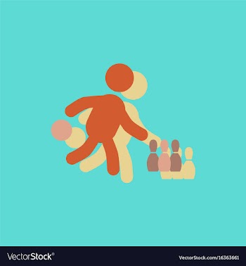 Bowling game pin ball design stock in sticker vector image