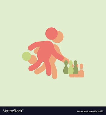 Bowling game pin ball design stock in sticker vector image