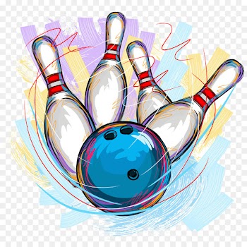 Bowling pin Bowling ball Illustration - Bowling material picture painted 