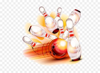 Bowling pin Bowling ball Illustration - Red bowling and bowling pins 