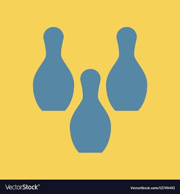 Bowling skittles vector image