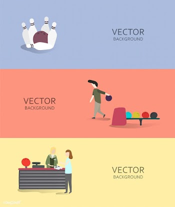 Bowling vector backgrounds collection | Free stock vector - 384928